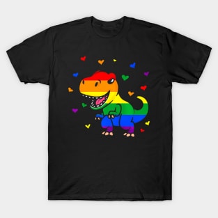 LGBT Pride Flag  Dinosaur Pride Colors T-Shirt